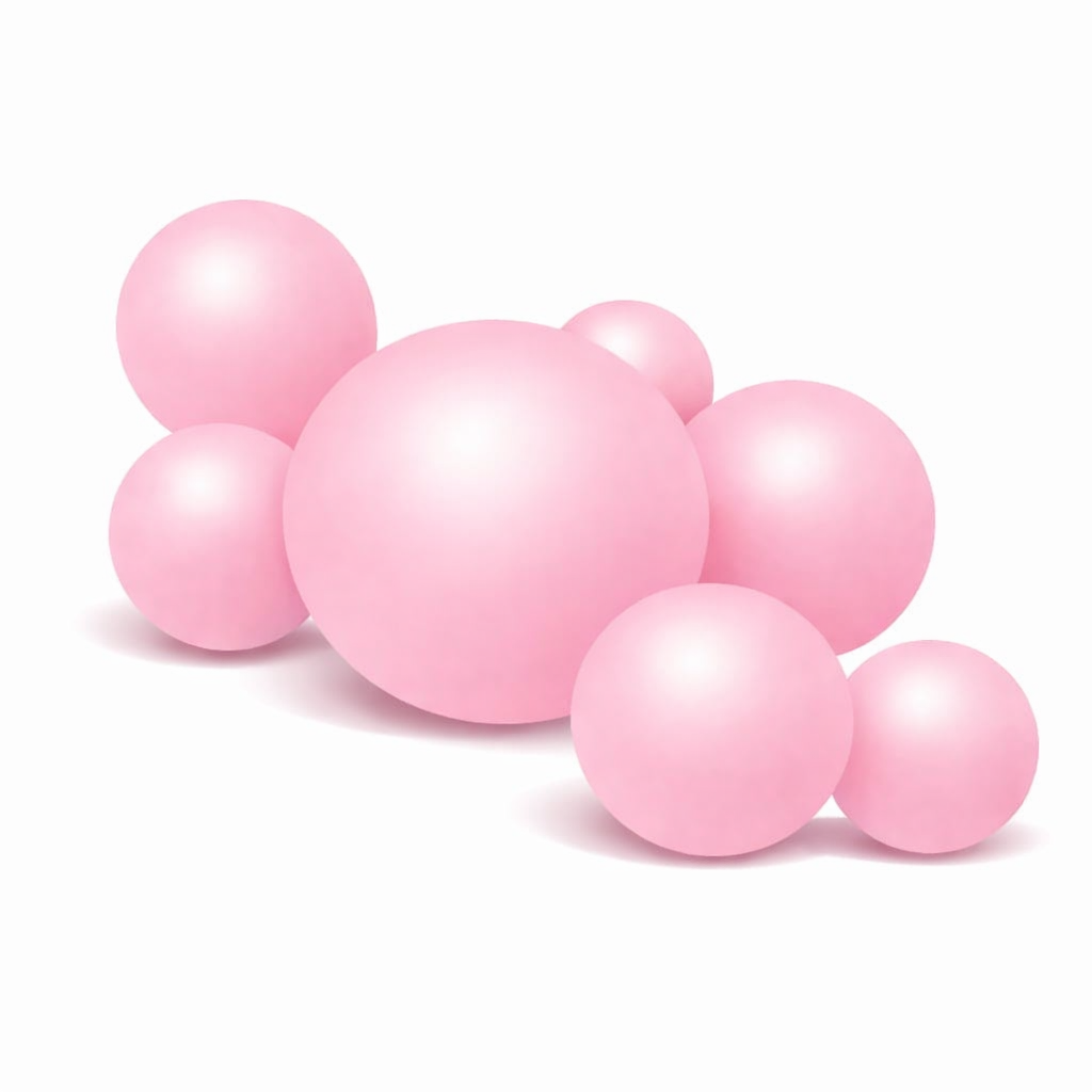 Wiederverwendbare Ballongirlande aus 7 Pastellrosa