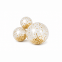 Herbruikbare Ballonslinger van 3 Geel goud glitter