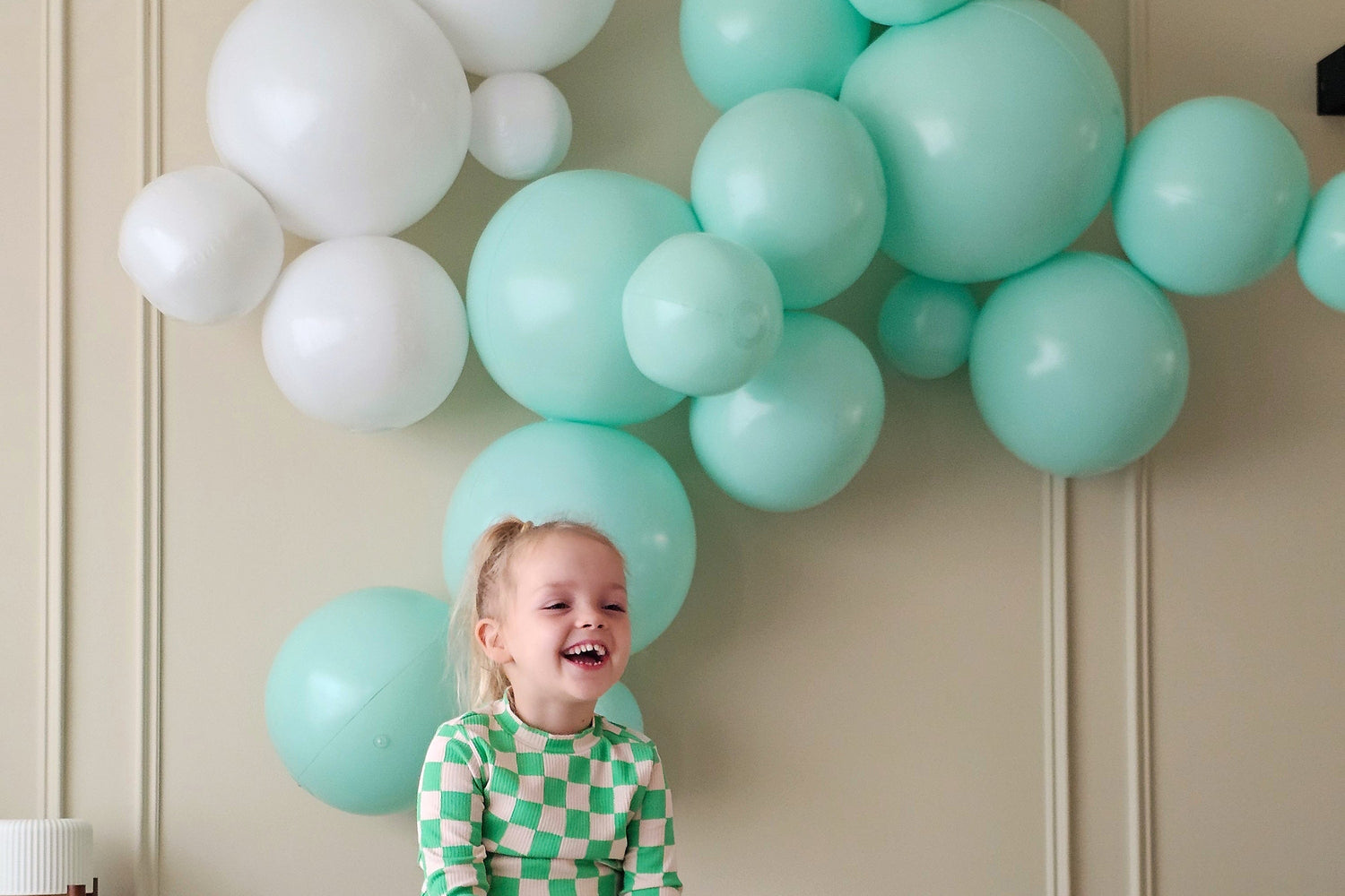 Herbruikbare Ballonslinger van 3 Wit - Set van 2