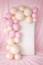 Reusable Balloon Arch Set Cream & Pastel Pink | 5-piece (incl. 1 Free)