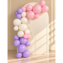 Kit d’arche de ballons réutilisable rose pastel, crème & violet | 5 pièces (dont 1 gratuite)