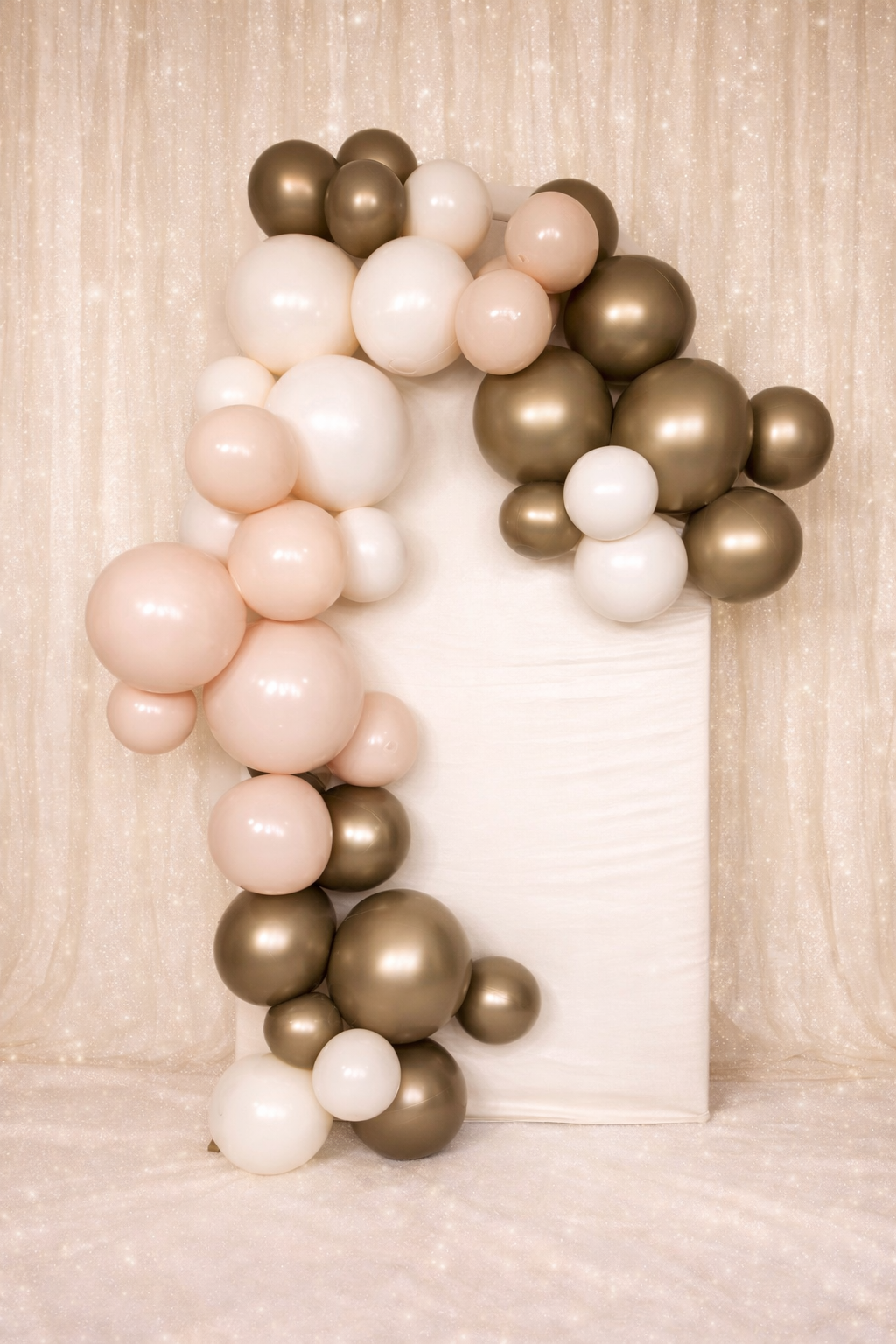 Herbruikbare Ballonnenboog Set Crème, Beige & Goud | 8-delig (incl. 2 Gratis)