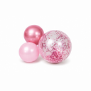 Herbruikbare Ballonslinger van 3 Mix glitter/roze