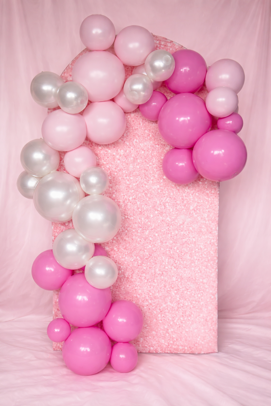 Herbruikbare Ballonnenboog Set Roze, Pastel Roze & Pearl | 8-delig (incl. 2 Gratis)
