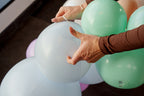 Herbruikbare Ballonslinger van 3 Pastel Groen - Set van 2