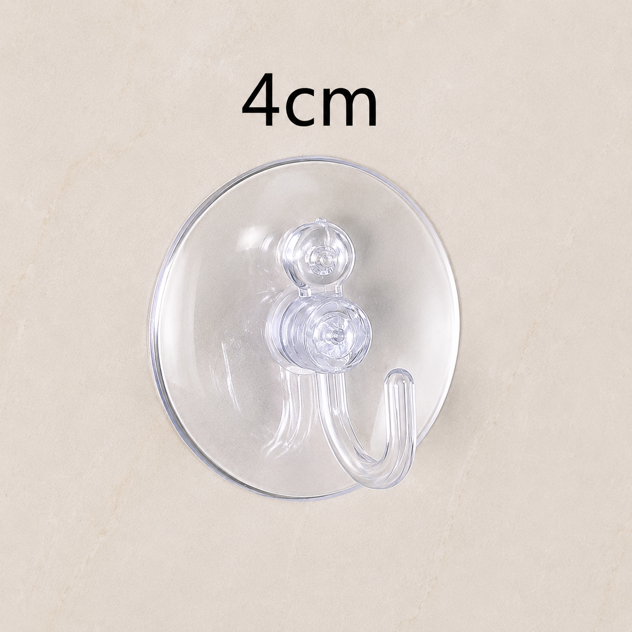 Zuignap Haak Set Transparant 4cm (2 stuks)