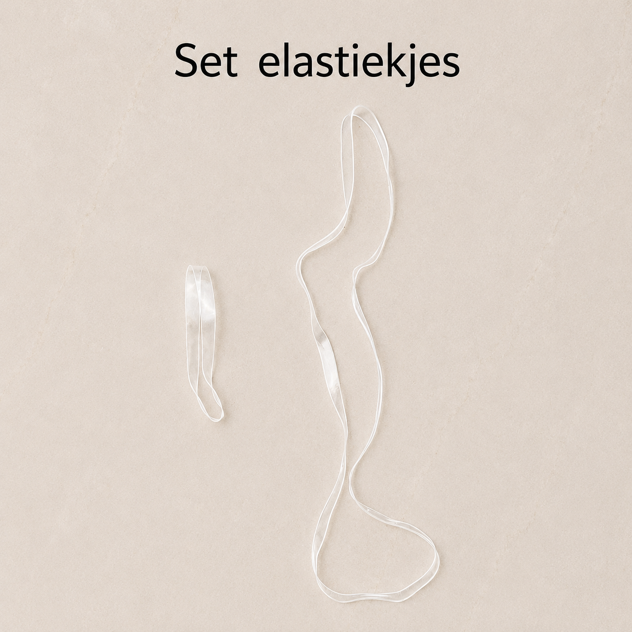 Extra transparant elastieken (set van 4)