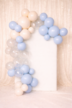 Herbruikbare Ballonnenboog Set Créme, Pastel Blauw & Transparant | 8-delig (incl. 2 Gratis)