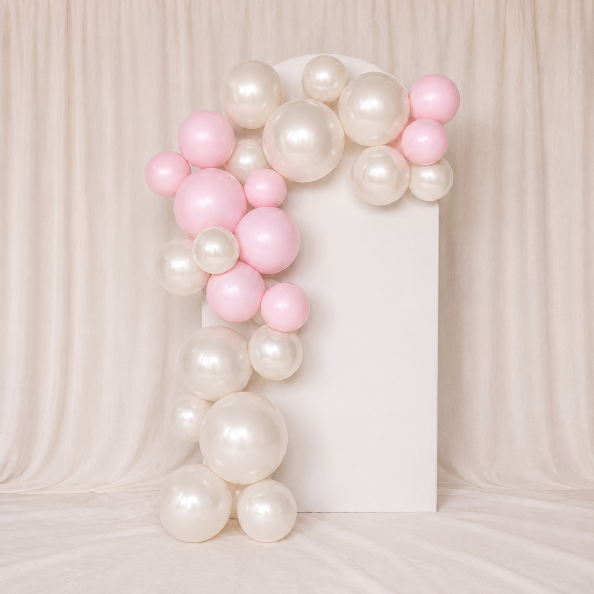 Herbruikbare Ballonnenboog Set Pearl & Pastel Roze | 5-delig (incl. 1 Gratis)