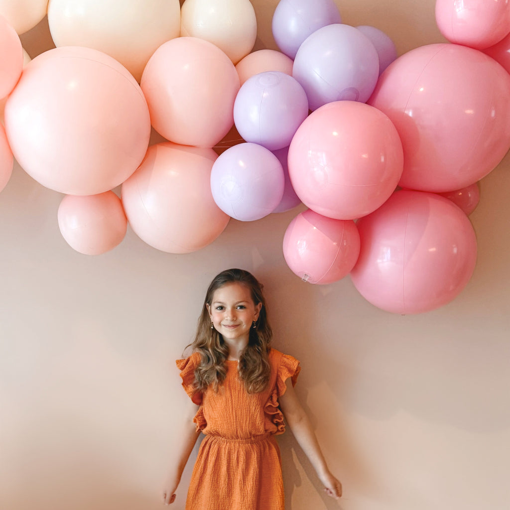 Reusable Balloon Garland of 3 Purple - set of 2