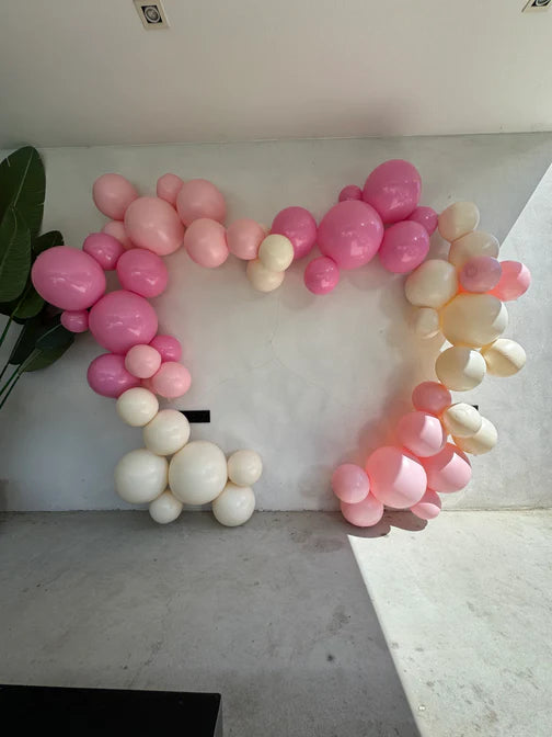 Wiederverwendbare 3er-Ballongirlande Pastellrosa - 2er-Set