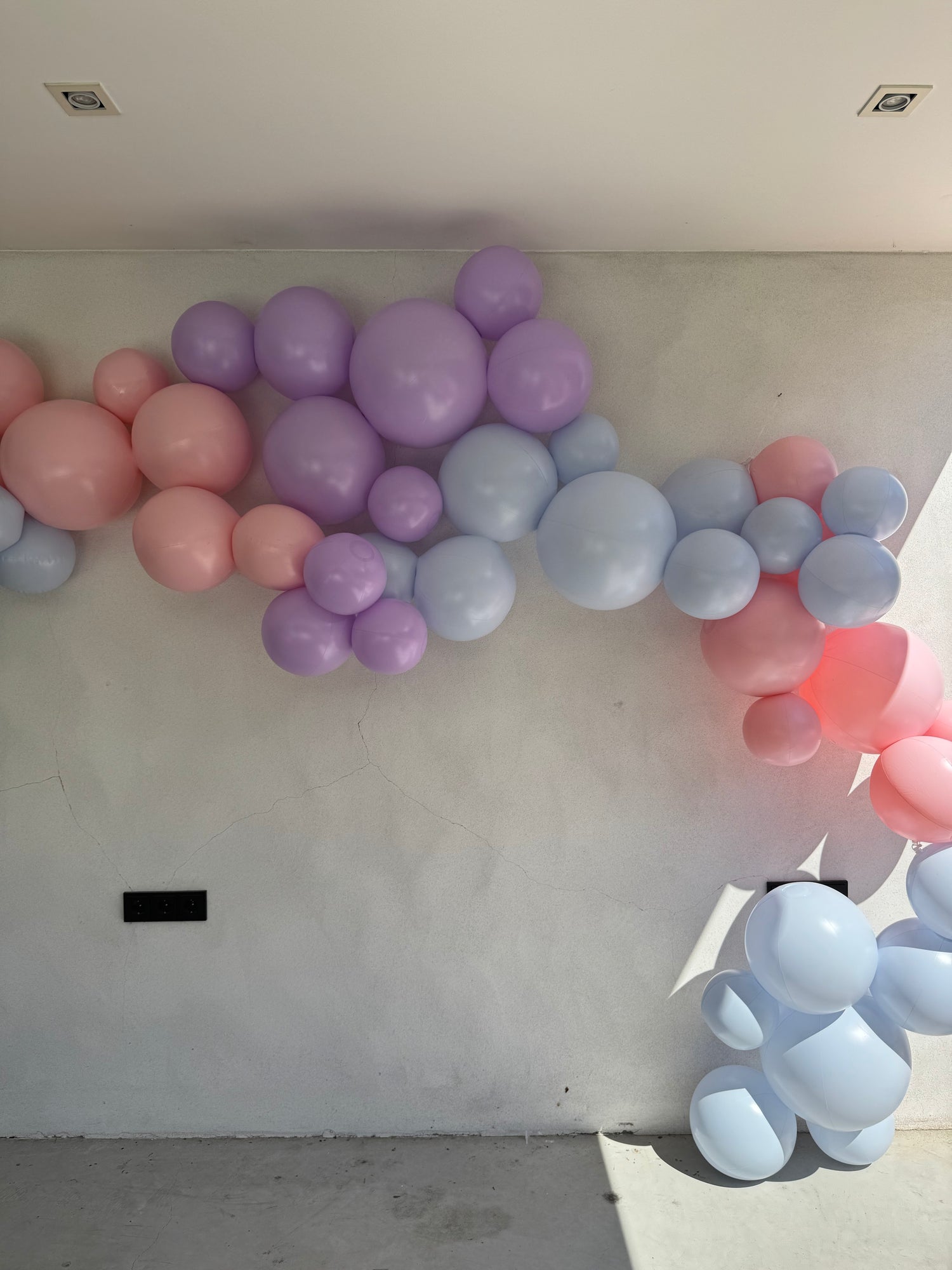 Wiederverwendbare 3er-Ballongirlande Lila - 2er-Set