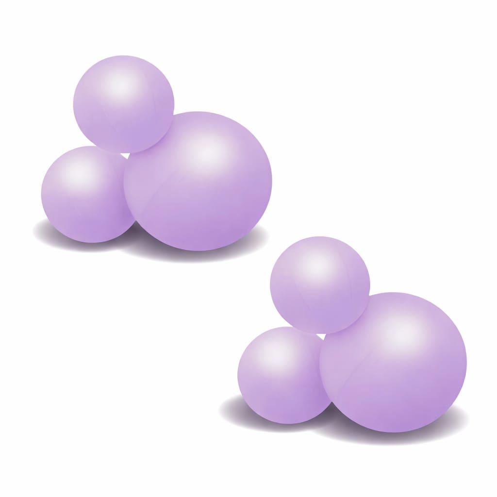 Reusable Balloon Garland of 3 Purple - set of 2