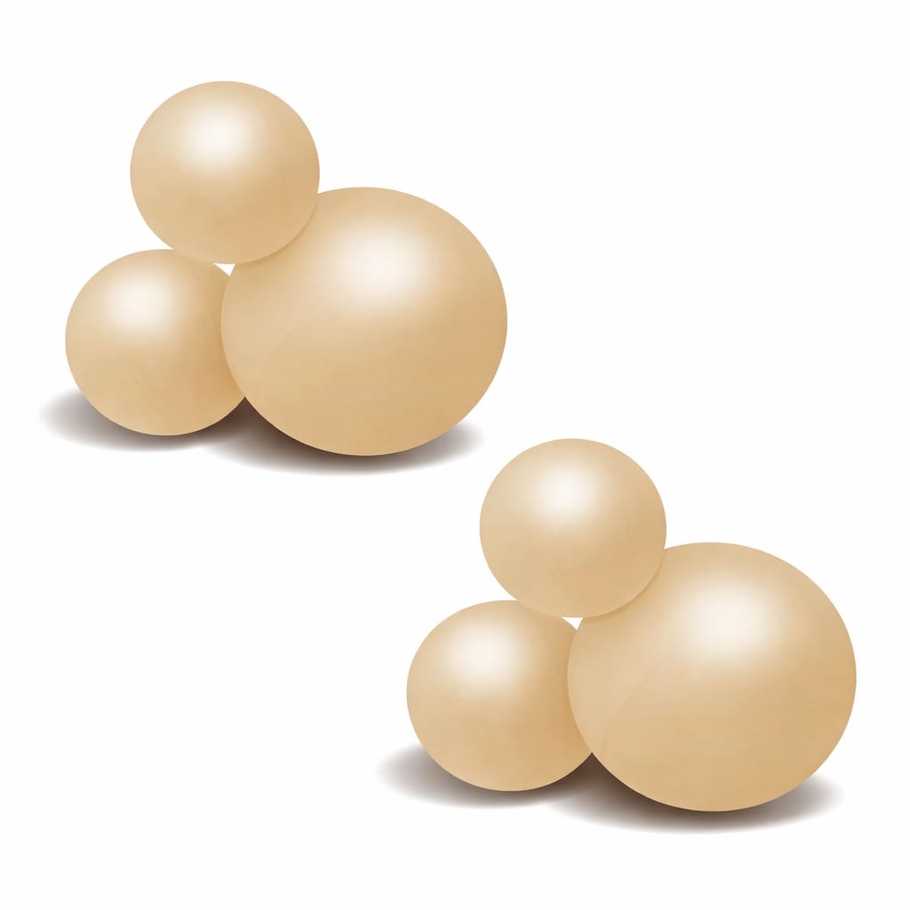 Herbruikbare Ballonslinger van 3 Beige - set van 2
