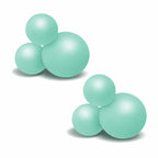 Herbruikbare Ballonslinger van 3 Pastel Groen - Set van 2