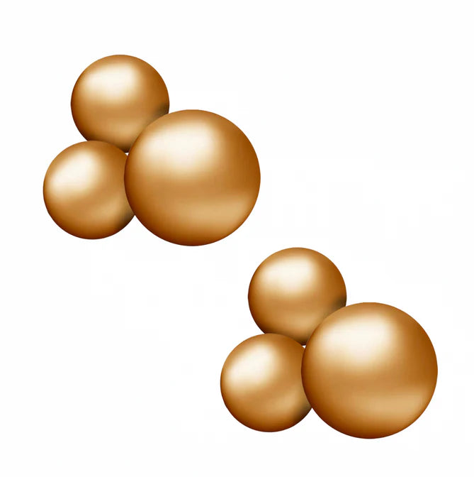 Reusable Balloon Garland of 3 Gold - set of 2