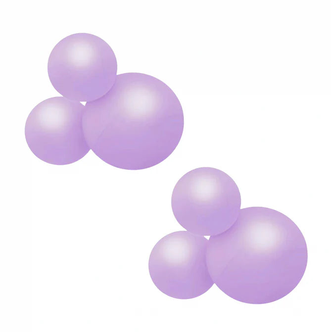 Reusable Balloon Garland of 3 Purple - set of 2