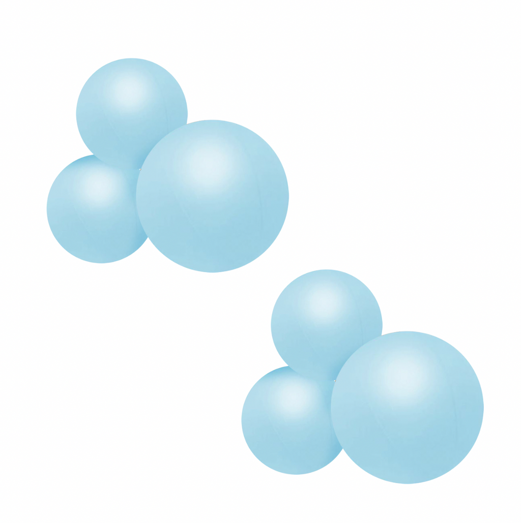 Reusable Balloon Garland of 3 Pastel Blue - set of 2