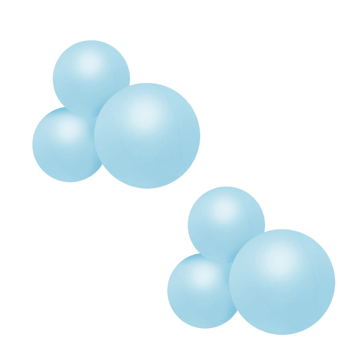 Reusable Balloon Garland of 3 Pastel Blue - set of 2