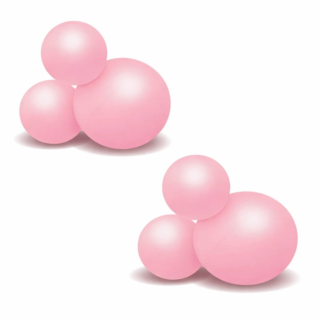 Herbruikbare Ballonslinger van 3 Pastel Roze - set van 2
