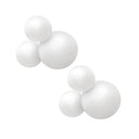 Herbruikbare Ballonslinger van 3 Wit - Set van 2