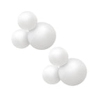 Reusable Balloon Garland of 3 White - Set of 2