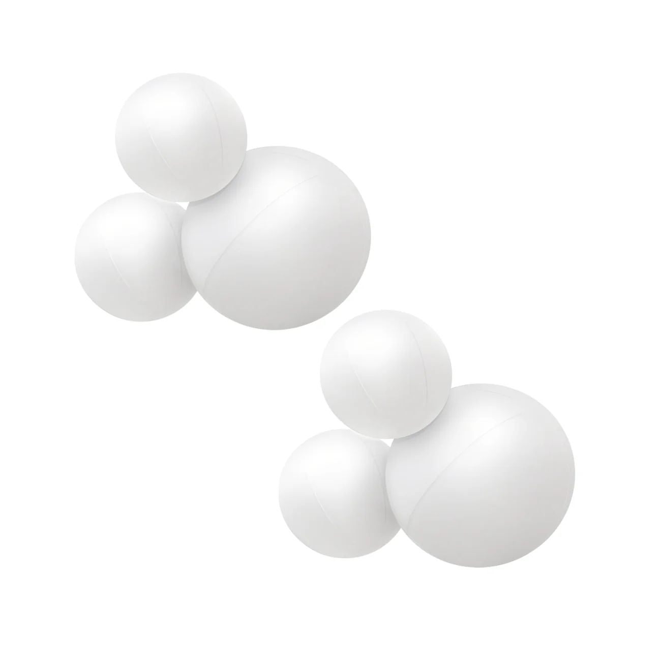 Herbruikbare Ballonslinger van 3 Wit - Set van 2