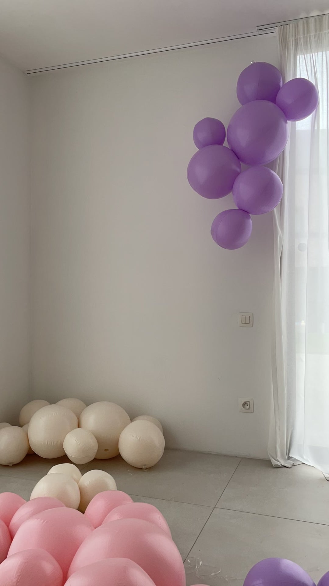 Herbruikbare Ballonslinger van 3 Paars - set van 2