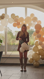 Herbruikbare Ballonslinger van 3 Créme - set van 2